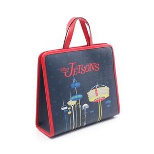 Gucci canvas Bag Tote Navy multicolor Blue leather red The Jetsons